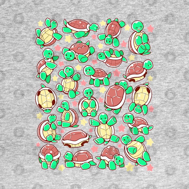 Adorable Turtle pattern all over by TechraNova